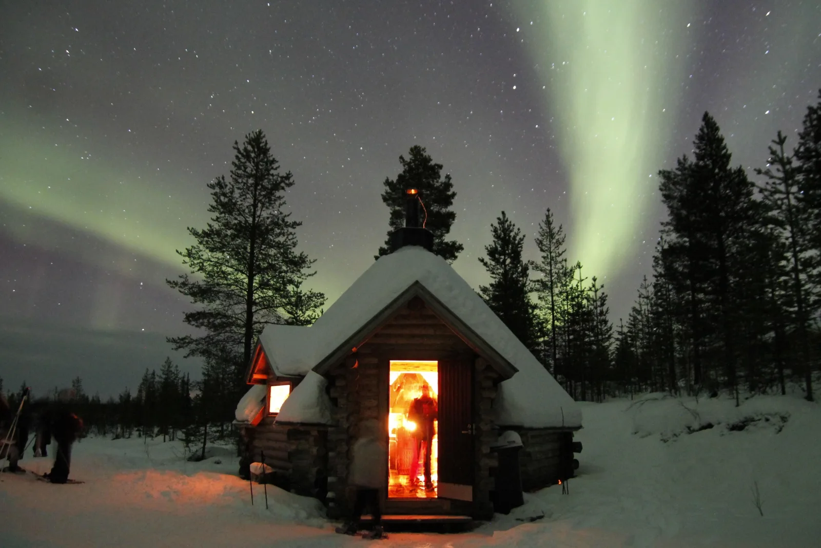 Levi: Evening Snowshoe Walk Under Northern Sky